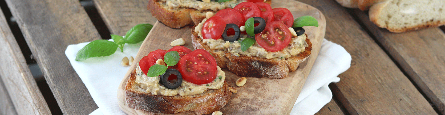 Bruschetta mit Olivenpesto - granoVita